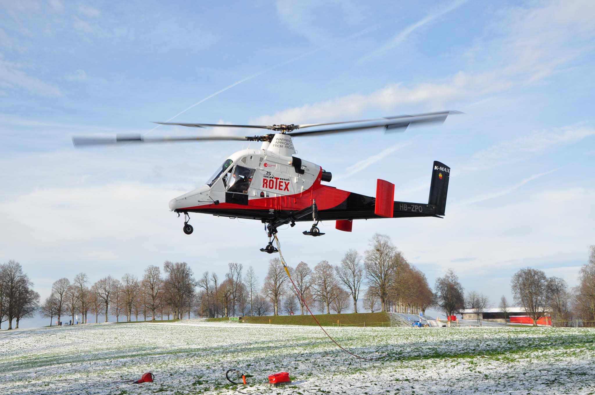 Gartenholzerei in Zofingen mit der Rotex Helicopter AG